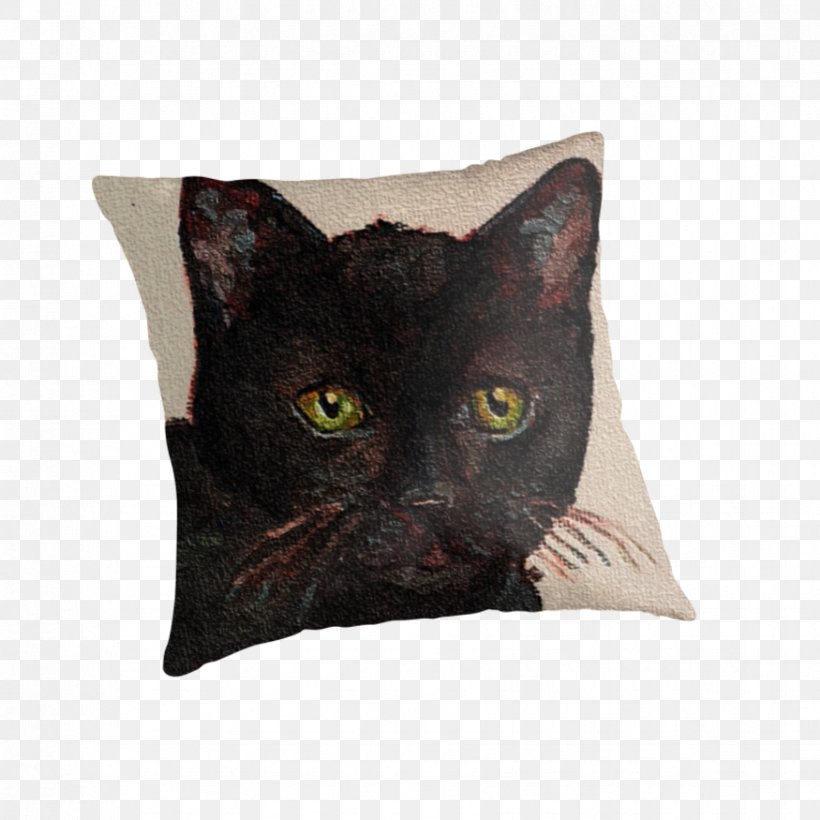 Korat Throw Pillows Whiskers Cushion Domestic Short-haired Cat, PNG, 875x875px, Korat, Black Cat, Cat, Cat Like Mammal, Cushion Download Free