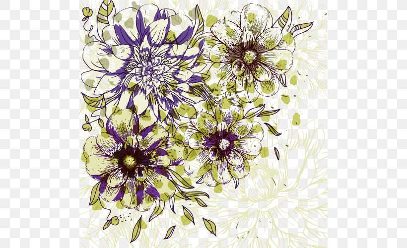 Euclidean Vector Drawing Pattern, PNG, 500x500px, Drawing, Abstract Art, Art, Chrysanths, Cut Flowers Download Free