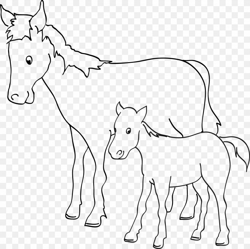 Mule Foal Horse Coloring Book Pony, PNG, 2293x2287px, Mule, Animal, Animal Figure, Ausmalbild, Black And White Download Free