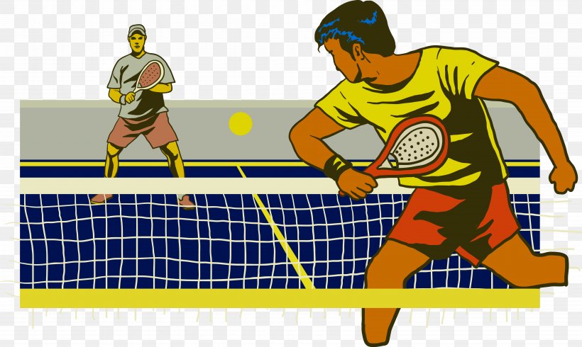 Tennis Centre Padel Tennis Ball Racket, PNG, 6530x3907px, Tennis, Area, Ball, Ball Game, Cartoon Download Free
