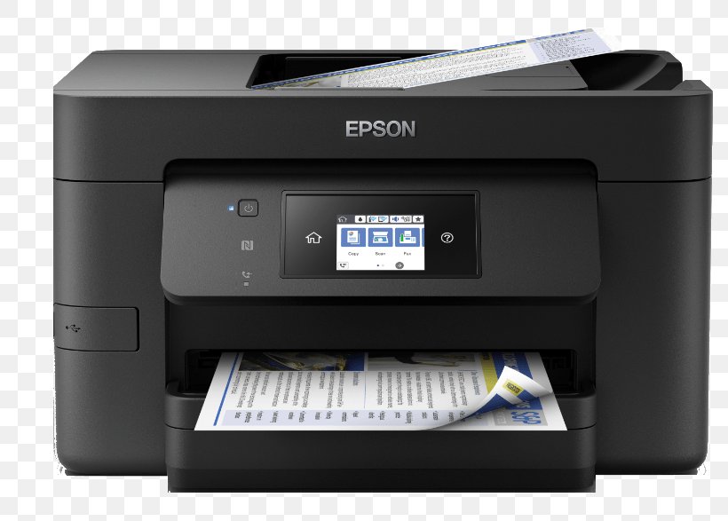 Multi-function Printer Epson WF-4720DWF WorkForce Pro Epson WorkForce Pro WF-4720DWF A4 Colour Inkjet Printer Business, PNG, 786x587px, Multifunction Printer, Business, Duplex Printing, Electronic Device, Epson Download Free