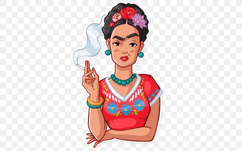 Frida: A Biography Of Frida Kahlo Clip Art Sticker, PNG, 512x512px, Frida Kahlo, Art, Drawing, Fashion Illustration, Fictional Character Download Free