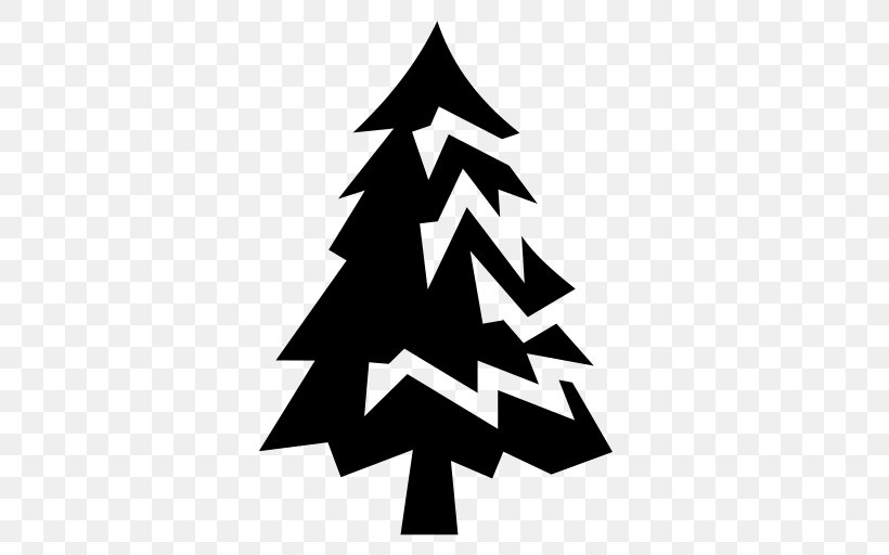Pine Tree Symbol, PNG, 512x512px, Pine, Black And White, Christmas Decoration, Christmas Ornament, Christmas Tree Download Free