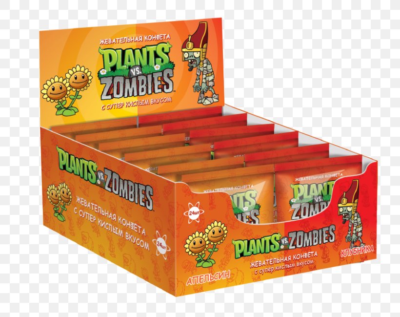 Plants Vs. Zombies Chewing Gum Caramel Candy, PNG, 800x649px, Watercolor, Cartoon, Flower, Frame, Heart Download Free