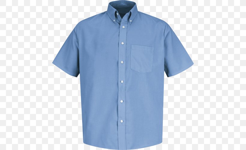 T-shirt Dress Shirt Sleeve Uniform, PNG, 500x500px, Tshirt, Blue, Button, Clothing, Collar Download Free