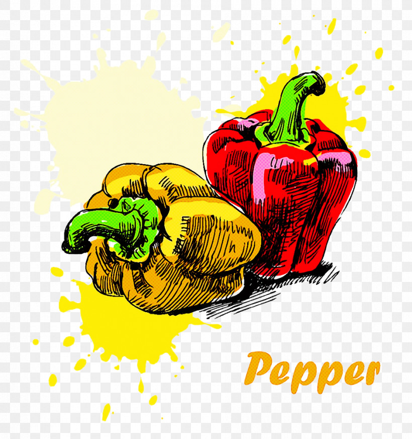 Bell Pepper Natural Foods Capsicum Vegetable Yellow, PNG, 940x1000px, Bell Pepper, Capsicum, Chili Pepper, Food, Natural Foods Download Free