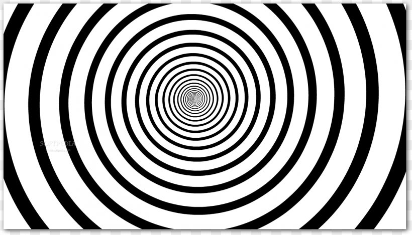 Hypnosis Spiral Desktop Wallpaper Clip Art, PNG, 1398x800px, Hypnosis, Black And White, Logarithmic Spiral, Monochrome, Monochrome Photography Download Free