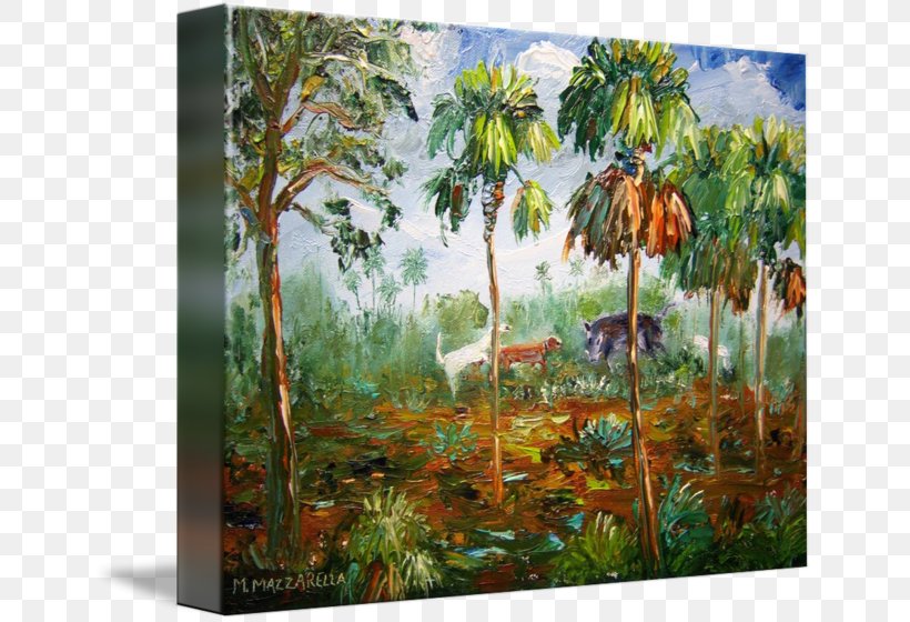 Painting Biome Acrylic Paint Flora Arecaceae, PNG, 650x560px, Painting, Acrylic Paint, Acrylic Resin, Arecaceae, Arecales Download Free
