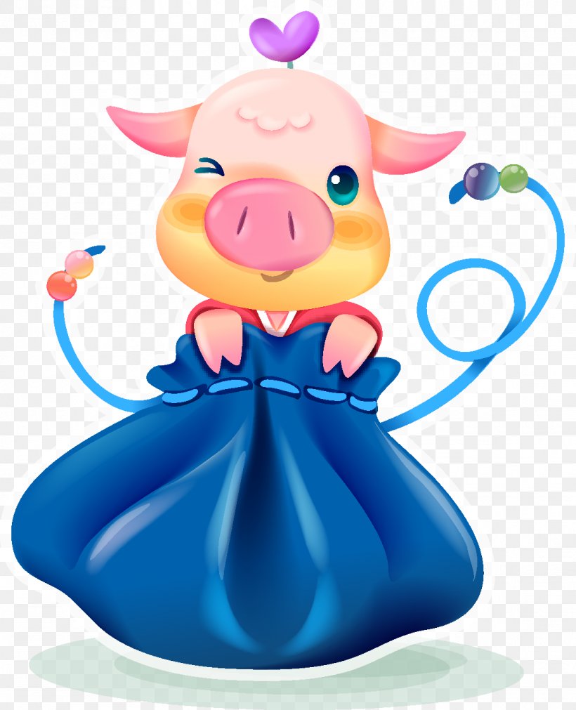 Pig Download, PNG, 1114x1374px, Pig, Artworks, Blue, Cartoon, Designer Download Free