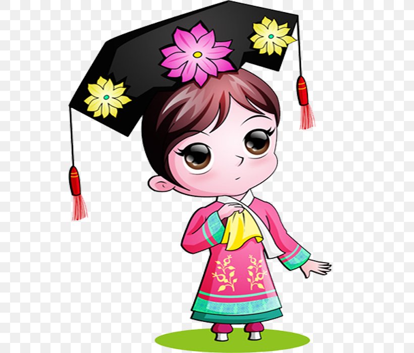 Qing Dynasty Gege Cartoon Moe, PNG, 700x700px, Watercolor, Cartoon, Flower, Frame, Heart Download Free