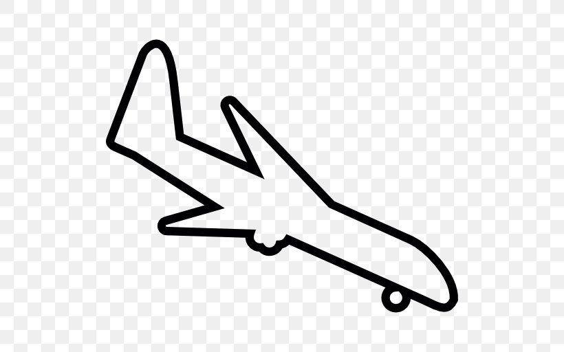 Airplane, PNG, 512x512px, Airplane, Area, Black And White, Flat Design, Image File Formats Download Free