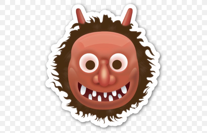 Emoji Ogre Oni Goblin Sticker, PNG, 490x528px, Emoji, Apple Color Emoji, Emoticon, Goblin, Japanese Download Free
