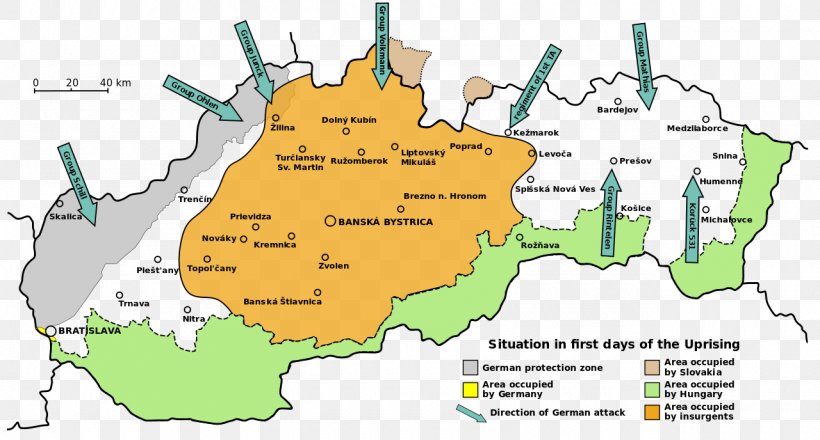 Slovak National Uprising Czechoslovakia Map Eastern Front, PNG, 1280x688px, Slovak National Uprising, Area, Czechoslovakia, Diagram, Eastern Front Download Free