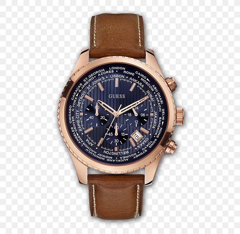 Chronograph Watch Strap Jewellery Guess, PNG, 800x800px, Chronograph, Brand, Brown, Chronometer Watch, Guess Download Free