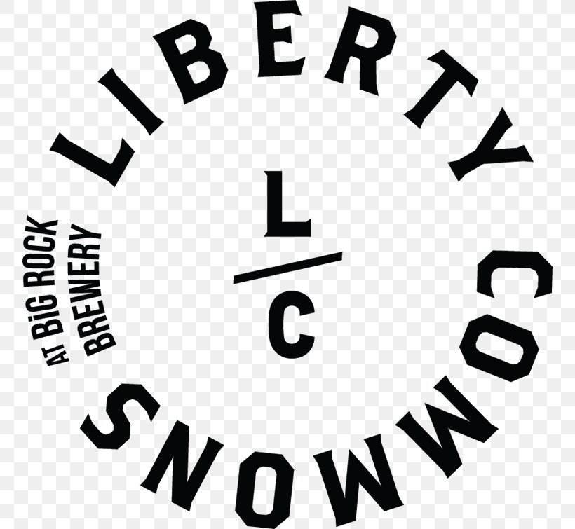 Logo Liberty Commons At Big Rock Brewery Beer Liberty Street Midland, PNG, 756x755px, Logo, Area, Bar, Beer, Black Download Free