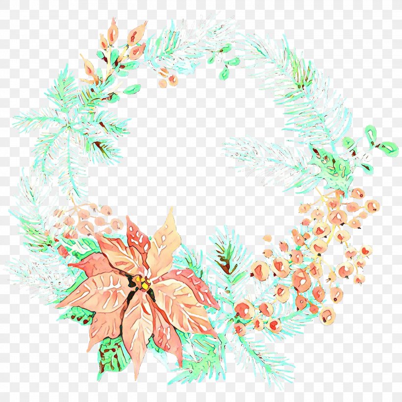 Floral Design Christmas Decoration Illustration Clip Art, PNG, 3000x3000px, Floral Design, Branch, Christmas Day, Christmas Decoration, Flower Download Free