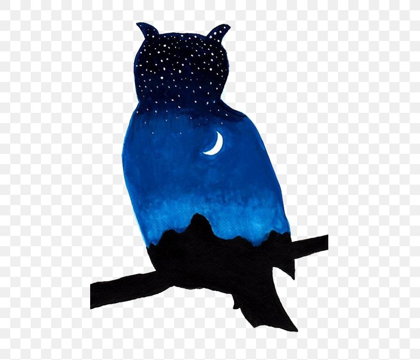 Owl Silhouette Watercolor Painting Clip Art, PNG, 500x702px, Owl, Art, Artist, Beak, Bird Download Free