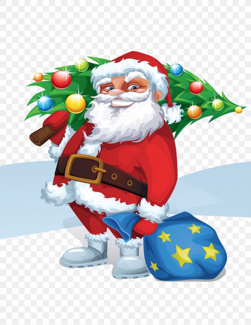 Santa Claus Christmas Tree Euclidean Vector, PNG, 1275x1650px, Santa Claus, Christmas, Christmas Card, Christmas Decoration, Christmas Ornament Download Free