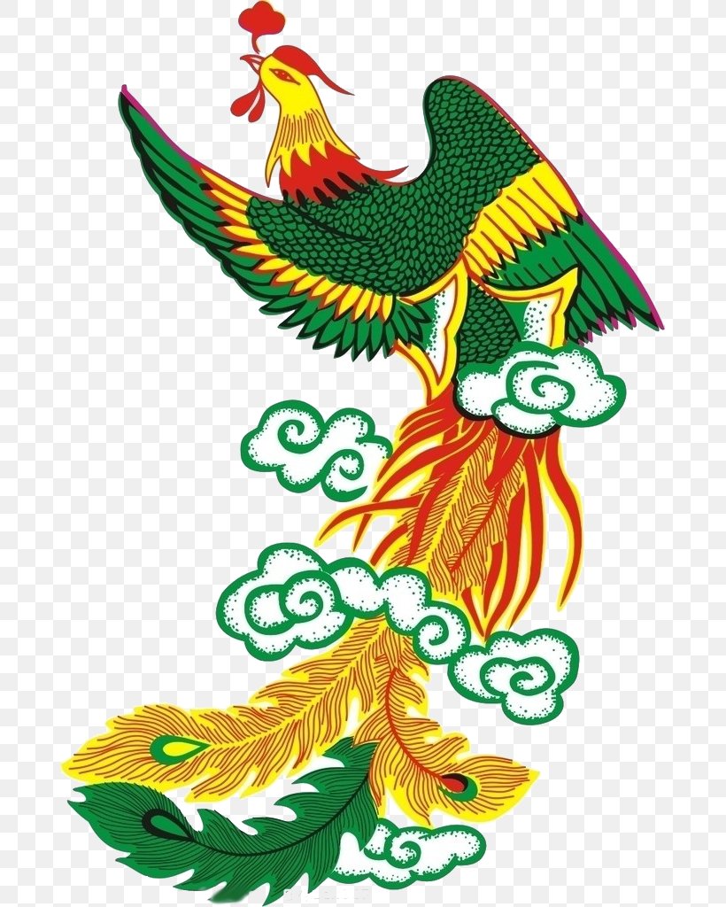 Fenghuang Cartoon Relief, PNG, 682x1024px, Fenghuang, Art, Artwork, Beak, Bird Download Free