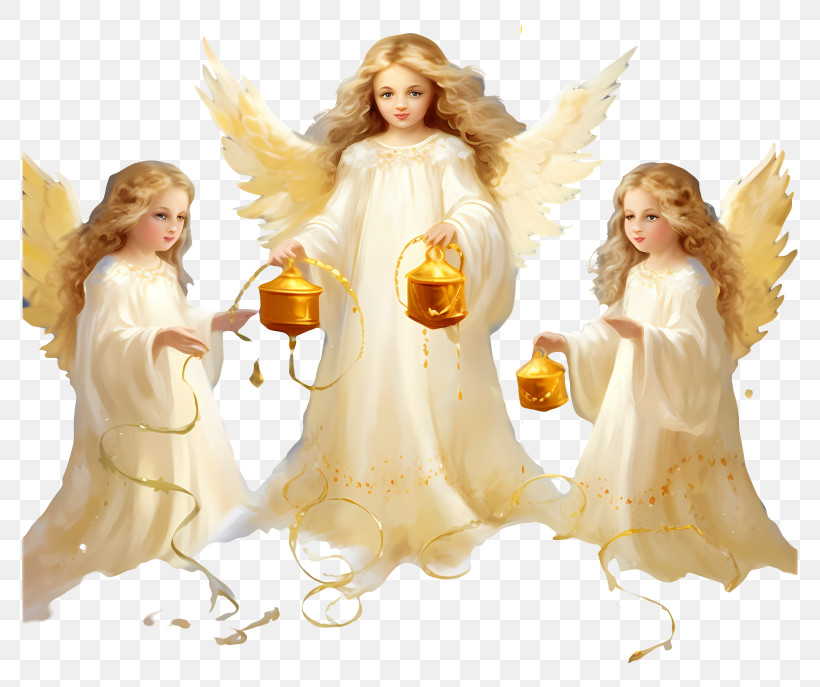 Angels - Three Angels With Lanterns PNG