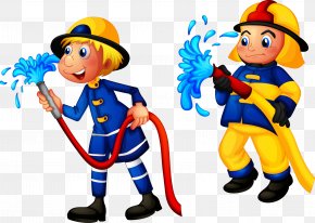 Firefighters Are Working - Firefighter Royalty-free Clip Art PNG