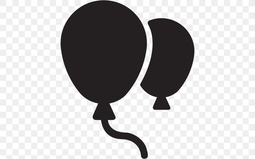 Balloon, PNG, 512x512px, Balloon, Black, Black And White, Silhouette, Toy Balloon Download Free