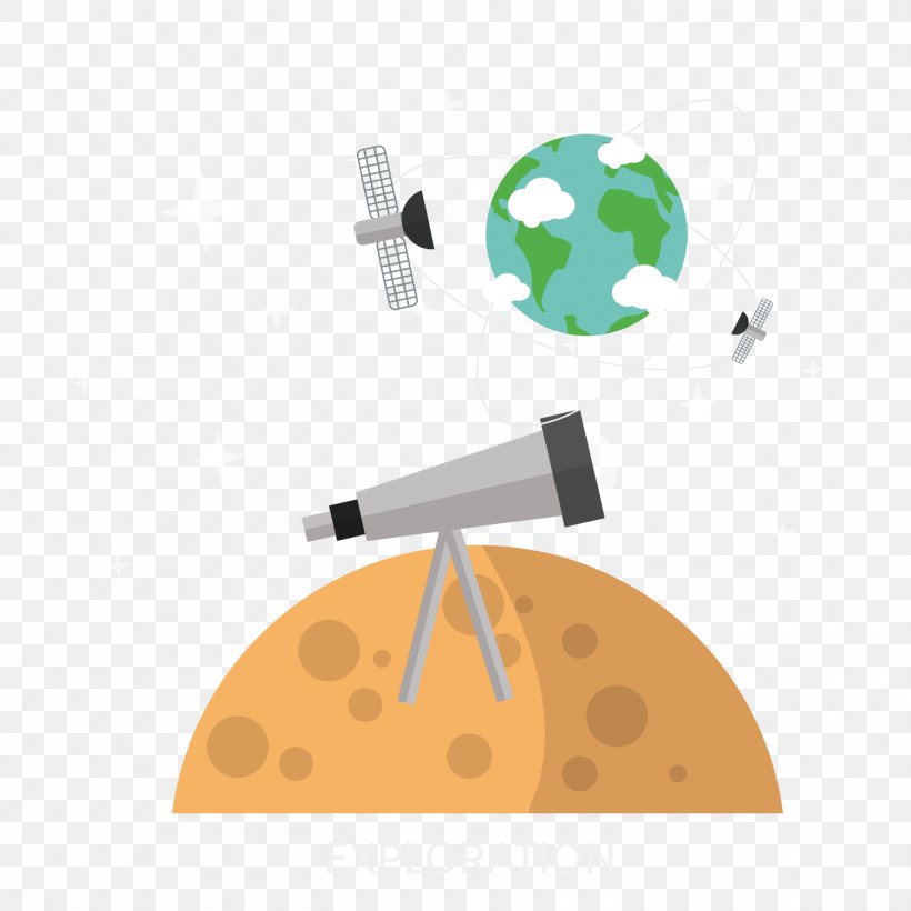 Telescope Astronomy Clip Art, PNG, 1500x1500px, Telescope, Astronomy, Diagram, Flat Design, Yellow Download Free