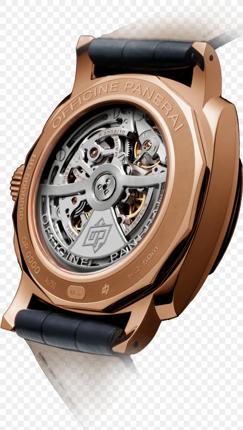 Watch Strap Panerai Radiomir Clock Face, PNG, 881x1559px, Watch, Brand, Brown, Clock Face, Gold Download Free