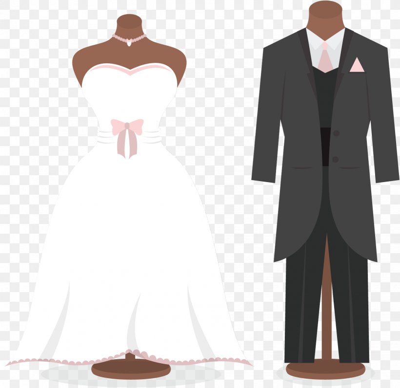Wedding Invitation Wedding Dress Tuxedo Bride, PNG, 1543x1500px, Wedding Invitation, Bridal Clothing, Bride, Bridegroom, Clothing Download Free