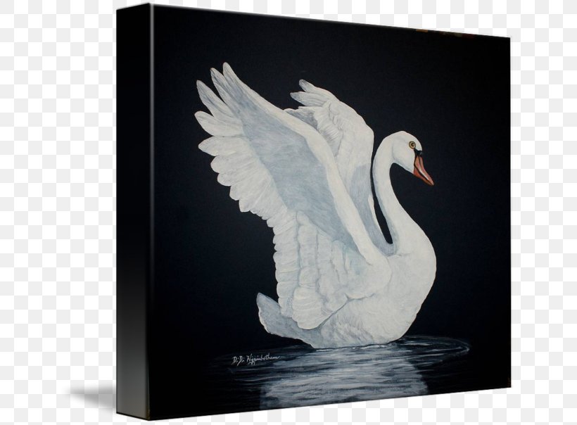 Cygnini Painting Canvas Print Printmaking, PNG, 650x604px, Cygnini, Art, Artist, Beak, Bird Download Free