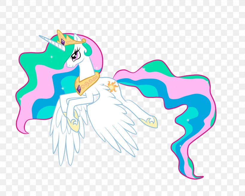 Pony Princess Celestia Flight Image Horse, PNG, 1500x1200px, Watercolor, Cartoon, Flower, Frame, Heart Download Free