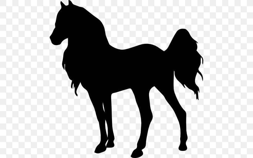 Silhouette Mustang Pony, PNG, 512x512px, Silhouette, Black, Black And White, Colt, Dog Like Mammal Download Free