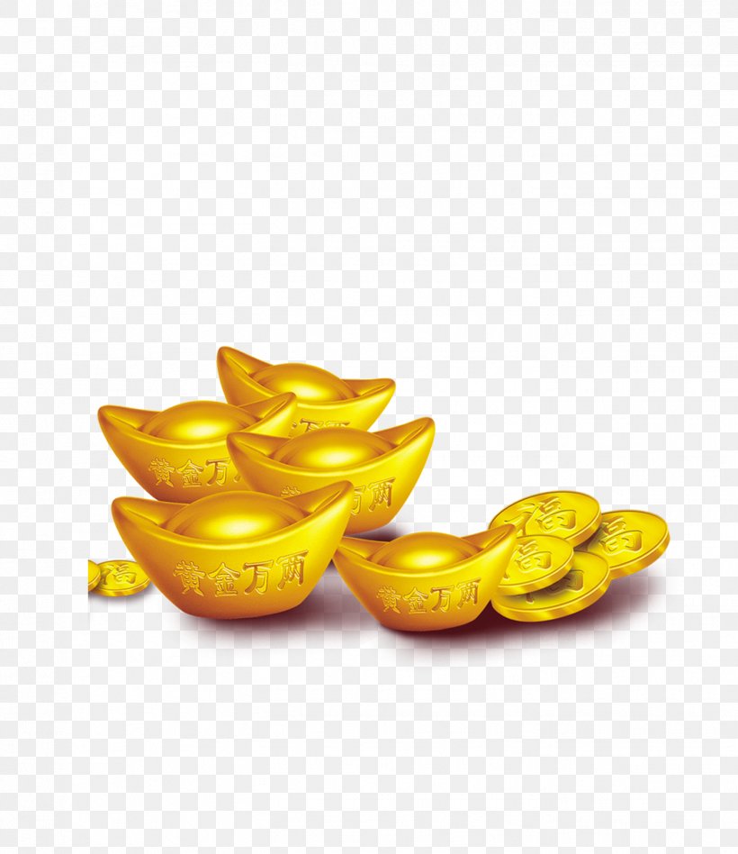 Sycee Chinese New Year Download Gold, PNG, 1417x1639px, Sycee, Banana Family, Chinese New Year, Food, Fruit Download Free