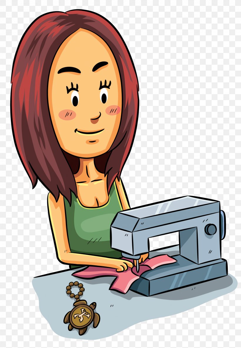 Sewing Clip Art Illustration Royalty-free Cartoon, PNG, 1636x2362px, Sewing, Art, Cartoon, Communication, Drawing Download Free
