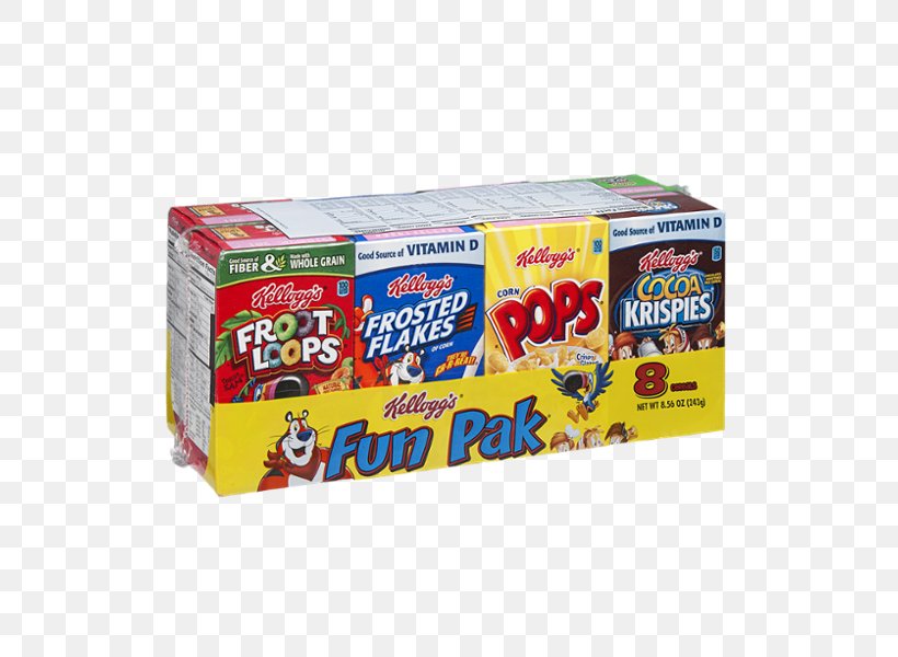 Breakfast Cereal Kellogg's Froot Loops Cereal Kellogg's Assorted Cereal Fun Pack Milk, PNG, 600x600px, Breakfast Cereal, Apple Jacks, Breakfast, Food, Frosted Flakes Download Free