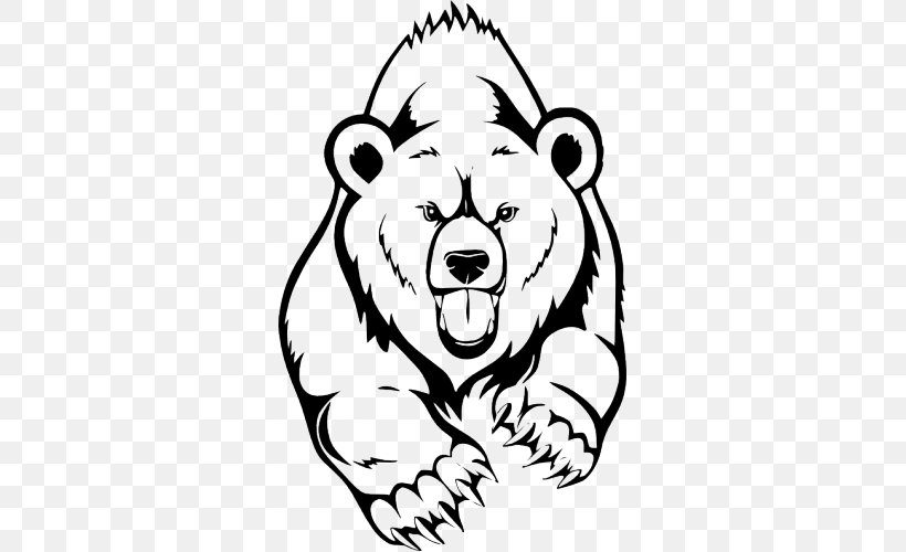 California Grizzly Bear American Black Bear Drawing, PNG, 500x500px, Bear, American Black Bear, Art, Artwork, Black Download Free