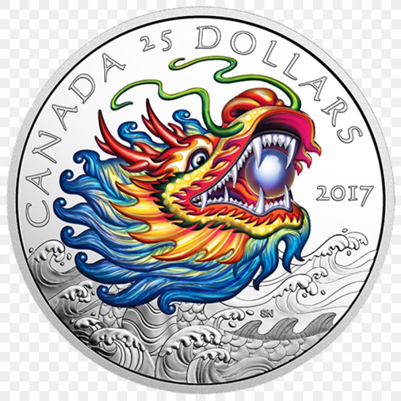 Dragon Boat Festival Coin Silver, PNG, 1024x1024px, Dragon Boat, Boat, Bullion Coin, Chinese Dragon, Chinese New Year Download Free