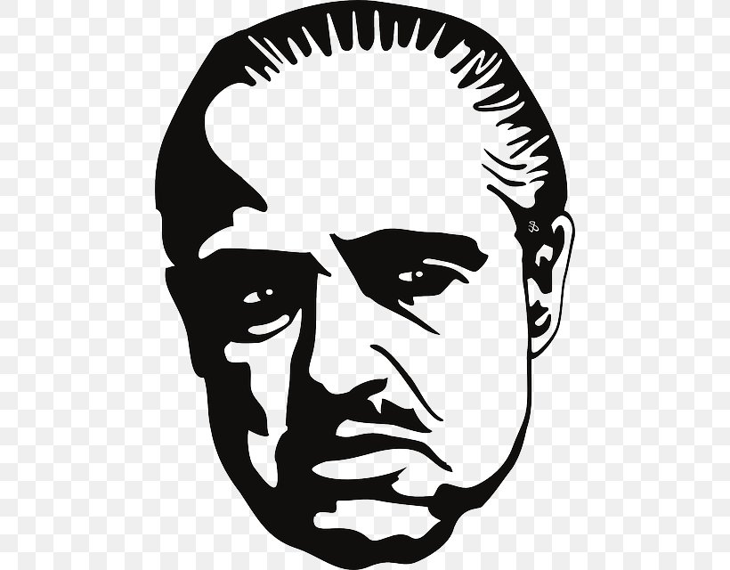 Marlon Brando Vito Corleone Michael Corleone The Godfather Emilio Barzini, PNG, 472x640px, Marlon Brando, Art, Artwork, Black And White, Corleone Family Download Free