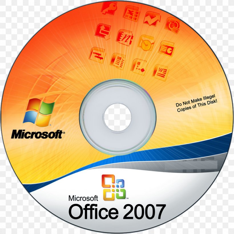Microsoft Office 2007 Product Key Microsoft Word Microsoft Corporation, PNG, 1000x1000px, Microsoft Office 2007, Brand, Compact Disc, Computer Software, Data Storage Device Download Free