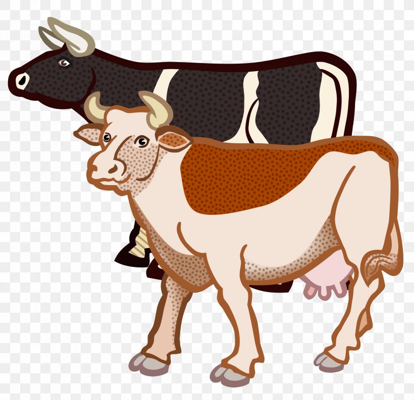 Jersey Cattle British White Cattle Highland Cattle Clip Art, PNG, 2400x2323px, Jersey Cattle, Animal Figure, British White Cattle, Cartoon, Cattle Download Free