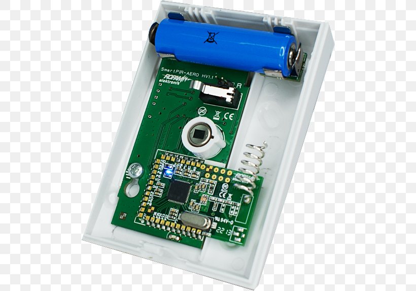 Microcontroller Electronics Passive Infrared Sensor Motion Sensors, PNG, 500x573px, Microcontroller, Alarm Device, Circuit Component, Computer Hardware, Detector Download Free