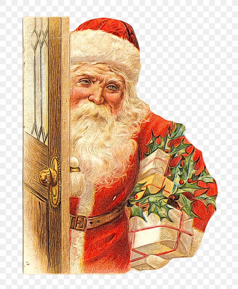 Santa Claus, PNG, 1319x1600px, Watercolor, Beard, Elder, Facial Hair, Fictional Character Download Free