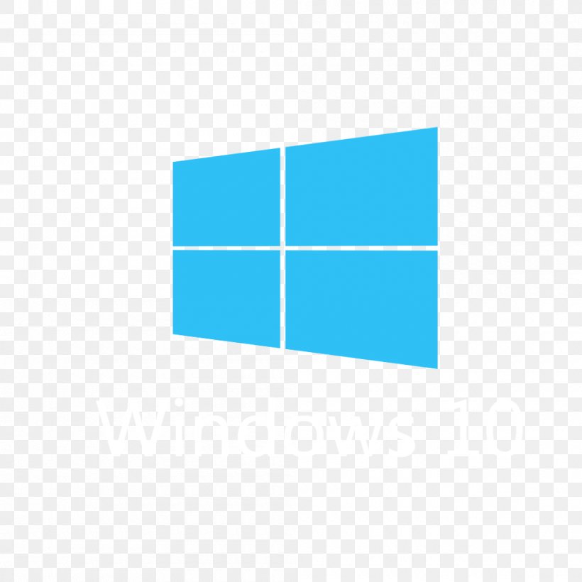 Windows 10 Logo Computer Software, PNG, 1000x1000px, Windows 10, Area, Azure, Blue, Brand Download Free