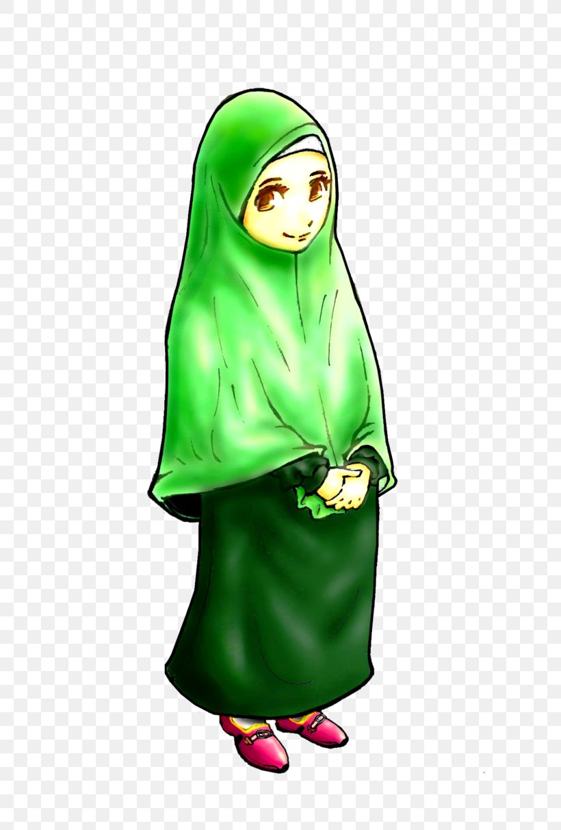 Cartoon Drawing Painting Hijab, PNG, 600x1212px, Watercolor, Cartoon, Flower, Frame, Heart Download Free