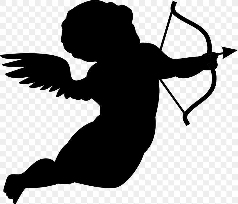 Clip Art Valentine's Day Cupid Gift Love, PNG, 1600x1375px, Cupid, Affection, Arm, Black And White, Couple Download Free