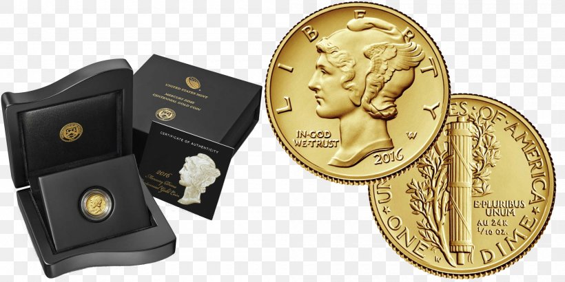 Mercury Dime Gold Coin United States Mint, PNG, 2000x1000px, Mercury Dime, American Gold Eagle, Coin, Coin Collecting, Commemorative Coin Download Free