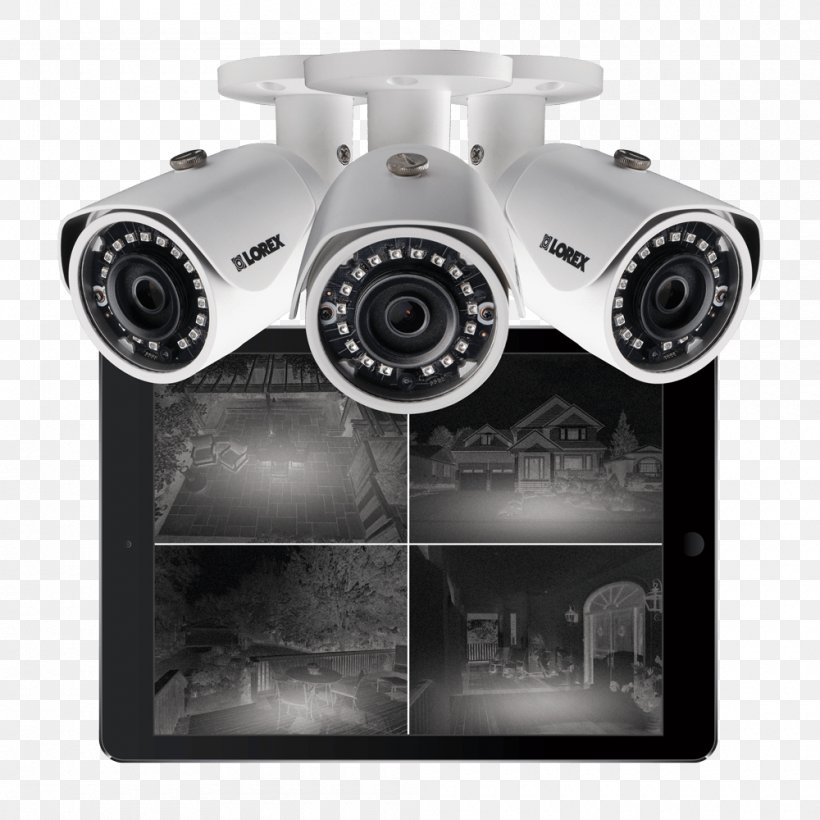 Wireless Security Camera Closed-circuit Television Lorex Technology Inc IP Camera Network Video Recorder, PNG, 1000x1000px, 4k Resolution, Wireless Security Camera, Camera, Closedcircuit Television, Digital Video Recorders Download Free