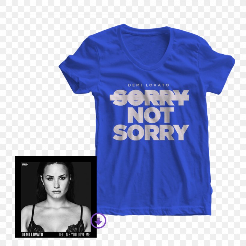 Demi Lovato T-shirt The Neon Lights Tour Tell Me You Love Me World Tour, PNG, 1000x1000px, Demi Lovato, Active Shirt, Album, Blue, Brand Download Free