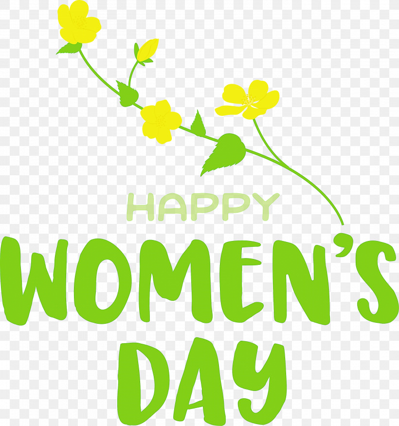 Happy Women’s Day Women’s Day, PNG, 2810x3000px, Leaf, Floral Design, Line, Logo, Meter Download Free