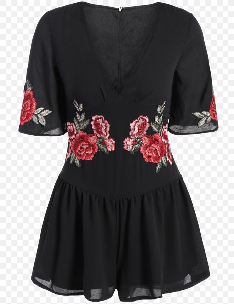 Sleeve Romper Suit Floral Design Dress Online Shopping, PNG, 800x1064px, Sleeve, Bell Sleeve, Belt, Black, Clothing Download Free
